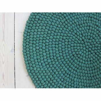 Covor cu bile din lână Wooldot Ball Rugs, ⌀ 120 cm, verde