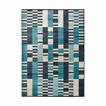 Covor Universal Farashe Stripes, 140 x 200 cm, albastru