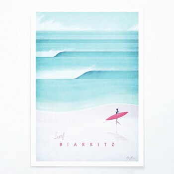Poster Travelposter Biarritz, A2