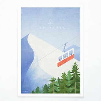Poster Travelposter Les Alpes, A3