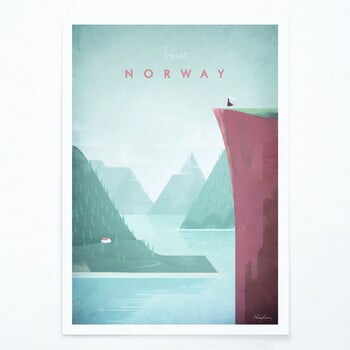 Poster Travelposter Norway, A2