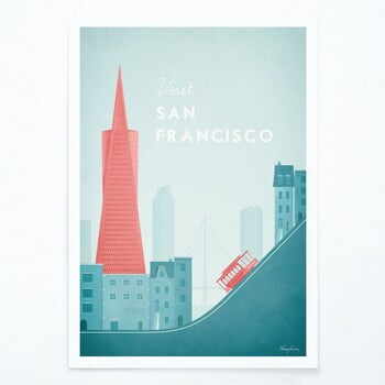 Poster Travelposter San Francisco, A3