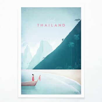 Poster Travelposter Thailand, A3