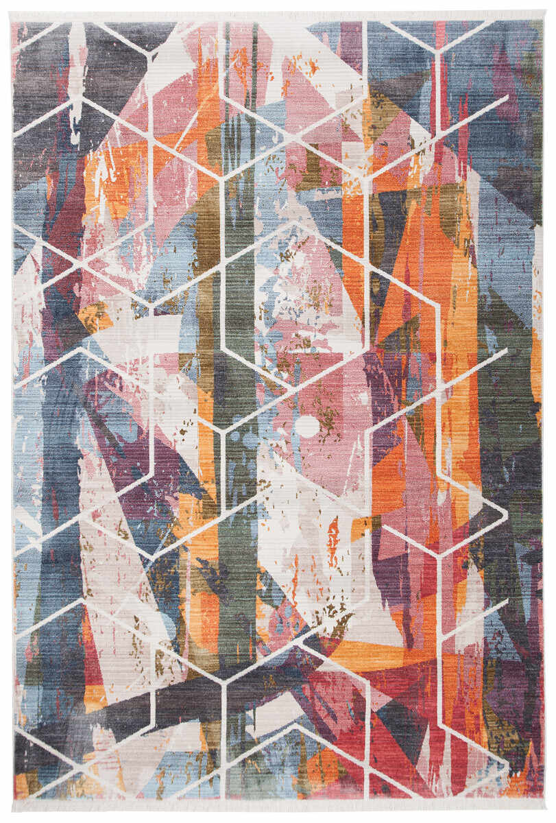 Covor Modern & Geometric Byron, Multicolor, 80x150