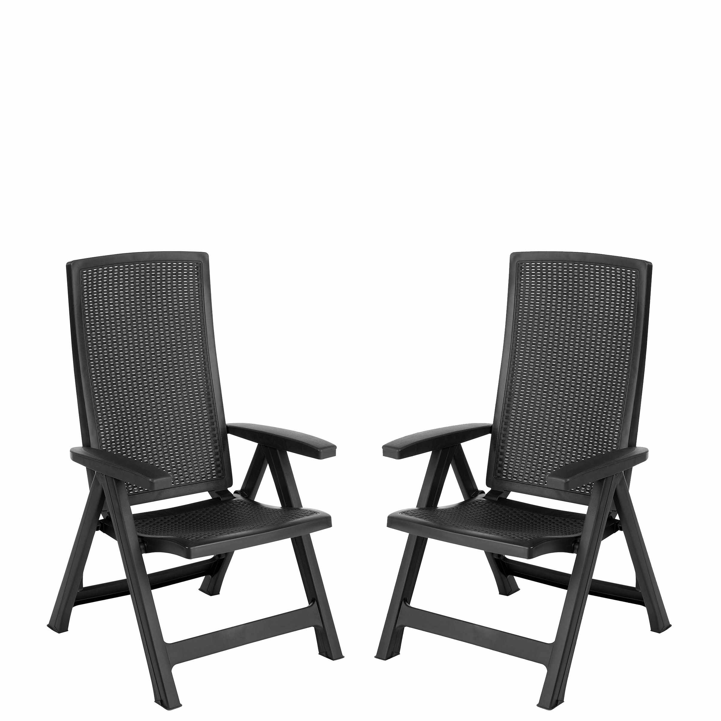 Set 2 scaune graphite Keter Montreal
