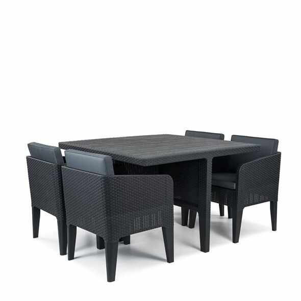 Set mobilier gradina 5 piese graphite Keter Columbia