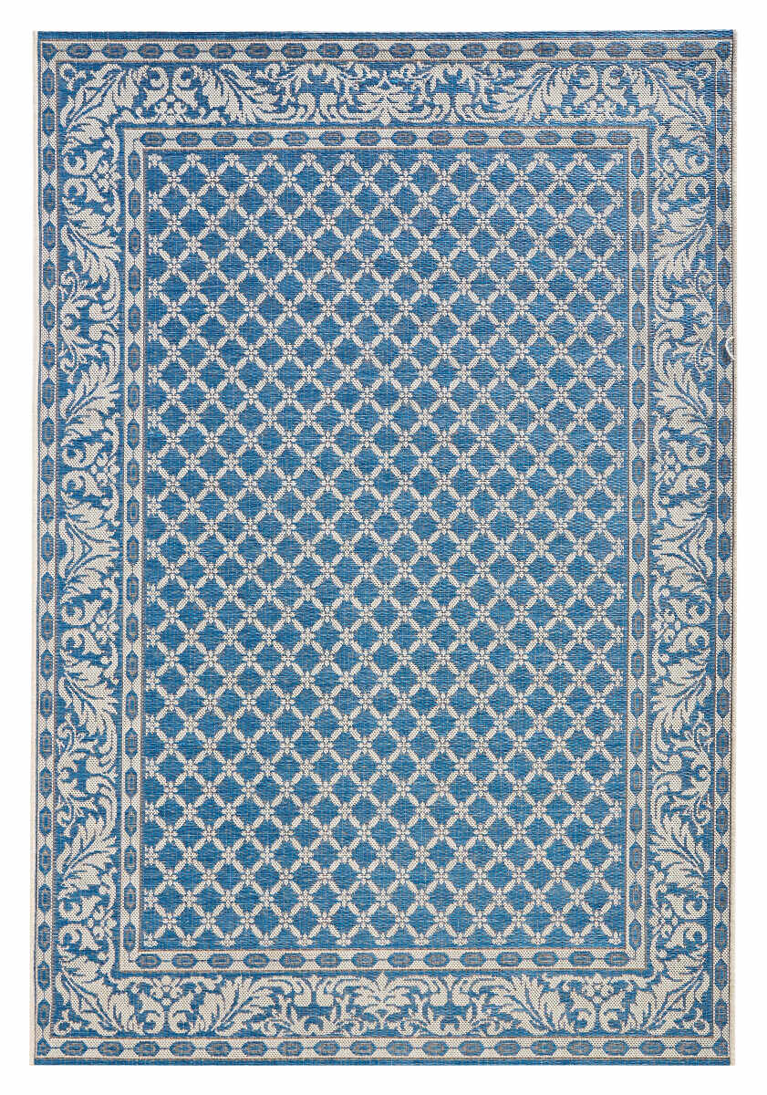 Covor Modern & Geometric Botany, Albastru, 160x230