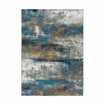 Covor Universal Kalia Abstract, 140 x 200 cm, albastru