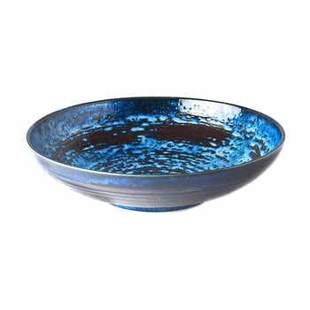 Bol servire din ceramică MIJ Copper Swirl, ø 28 cm, albastru