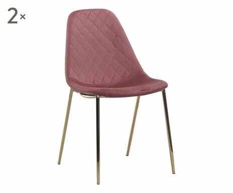 Set de 2 scaune Terry rosa