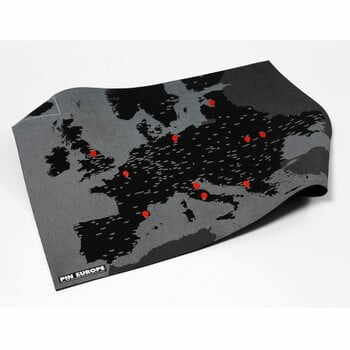 Hartă a Europei de perete Palomar Pin World, 100 x 80 cm, negru