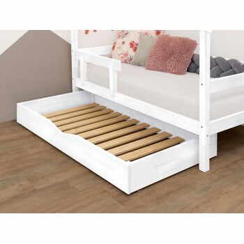 Sertar din lemn pentru pat Benlemi Buddyn, 90 x 180 cm, alb