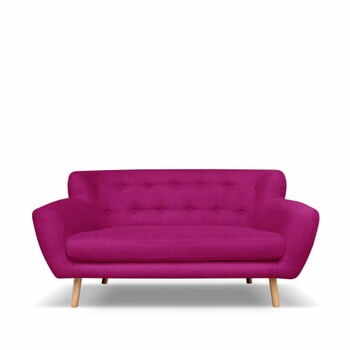 Canapea cu 2 locuri Cosmopolitan design London, roz închis