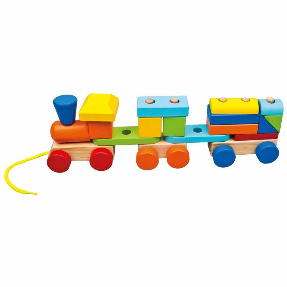 Trenuleț Bino color cu două vagoane