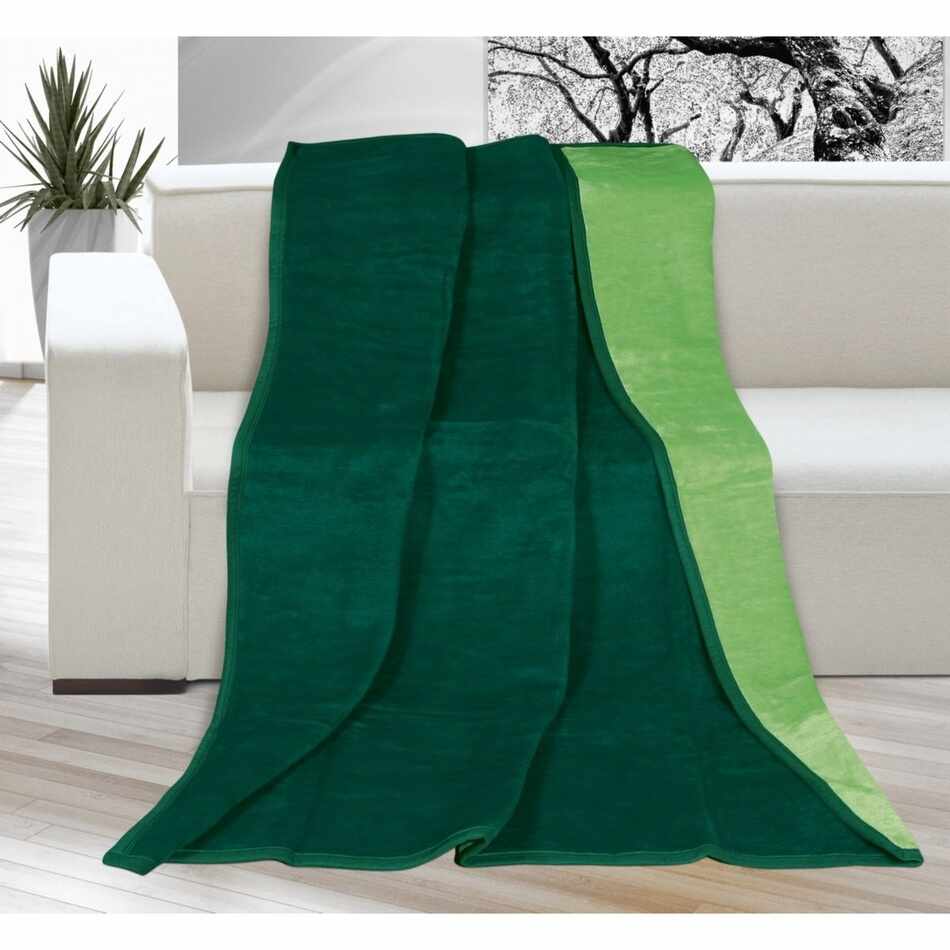 Pătură Kira, verde închis/verde, 150 x 200 cm