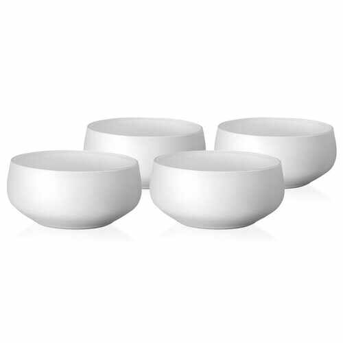 Crystalex Set 4 boluri Mini Bowls White, 95 ml