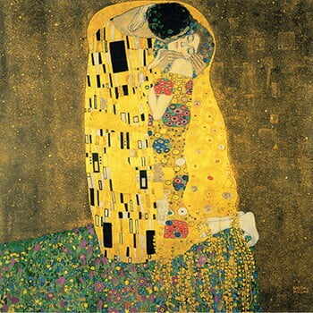 Reproducere tablou Gustav Klimt - The Kiss, 30 x 30 cm