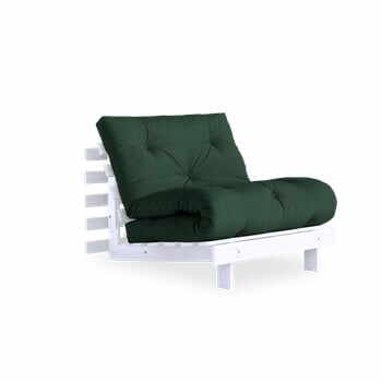 Fotoliu extensibil Karup Design Roots White/Forest Green