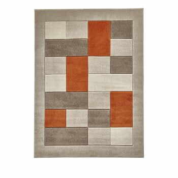 Covor Think Rugs Matrix , 60 x 120 cm, portocaliu - gri
