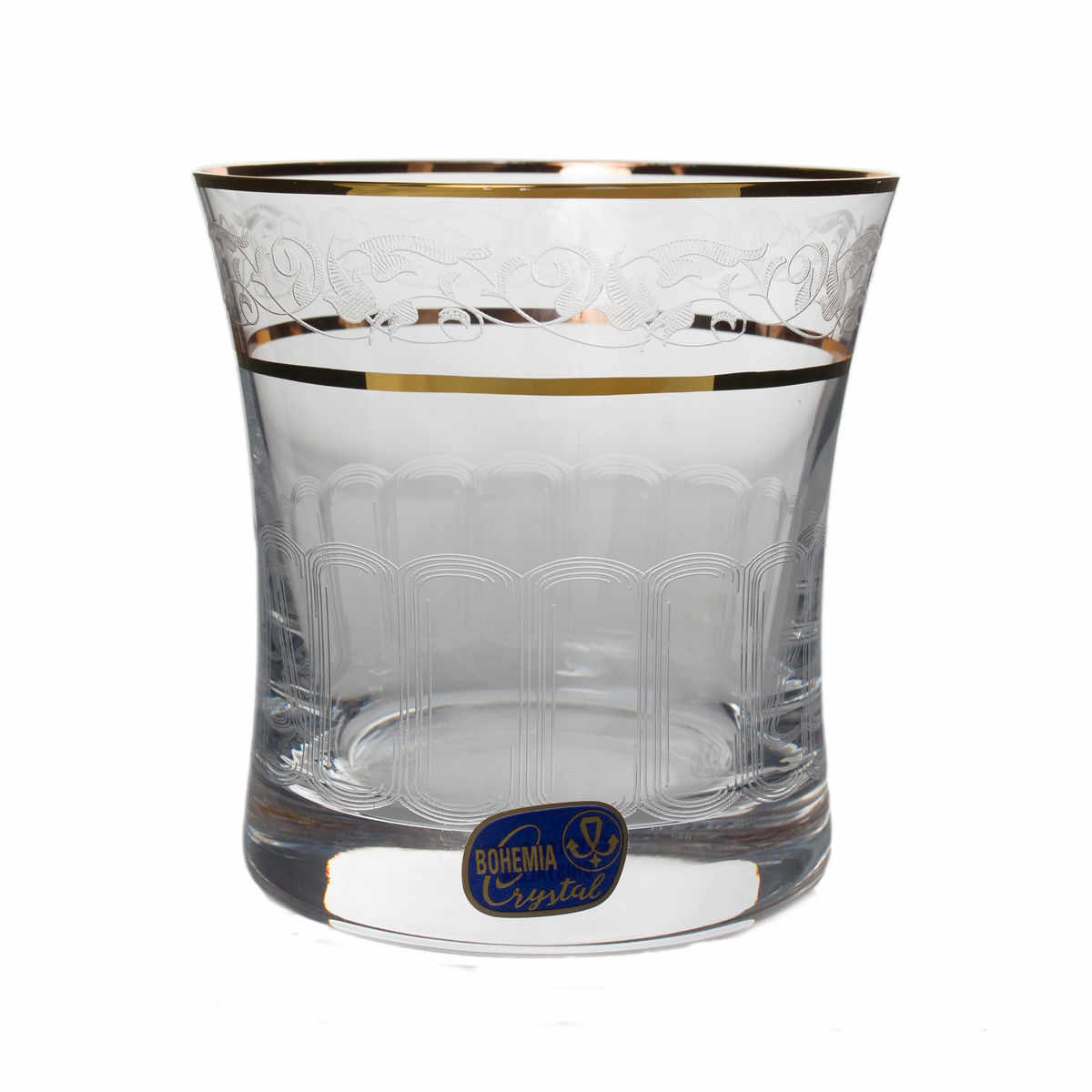 GRACE Set 6 pahare cristalin decor aur whisky 280 ml
