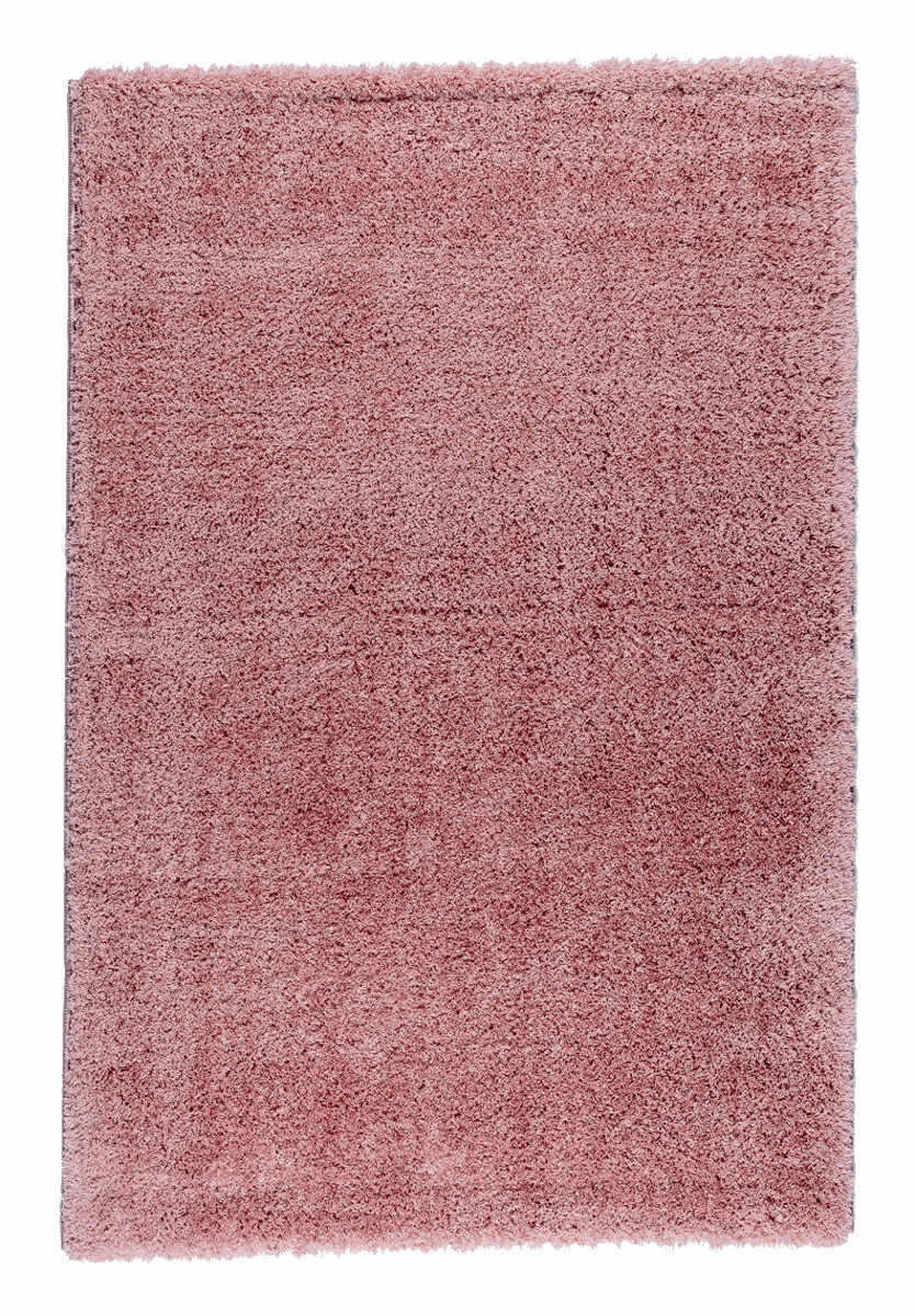 Covor Unicolor Lucine, Roz, 100x150 cm