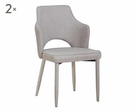 Set de 2 scaune Alhena bej, 60x52x84.5cm