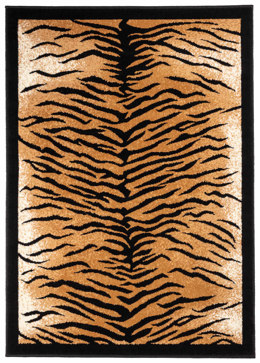 Covor Animal Print Manokay, Bej/Negru/Alb, 120x170 cm