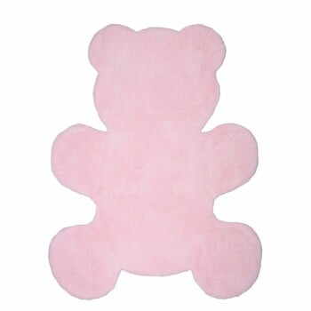 Covor pentru copii Nattiot Little Teddy, 80 x 100 cm, roz