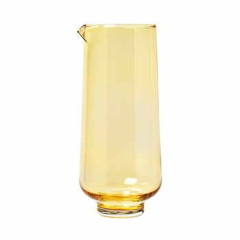 Carafă din sticlă pentru apă Blomus Flow, 1,1 l, galben transparent
