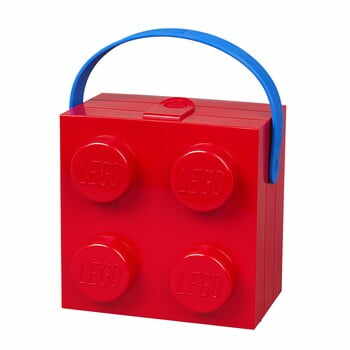 Cutie depozitare LEGO cu mâner, roșu