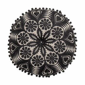  Pernă decorativă Bloomingville Mandala, ø 36 cm, negru-bej la pret 289 lei 
