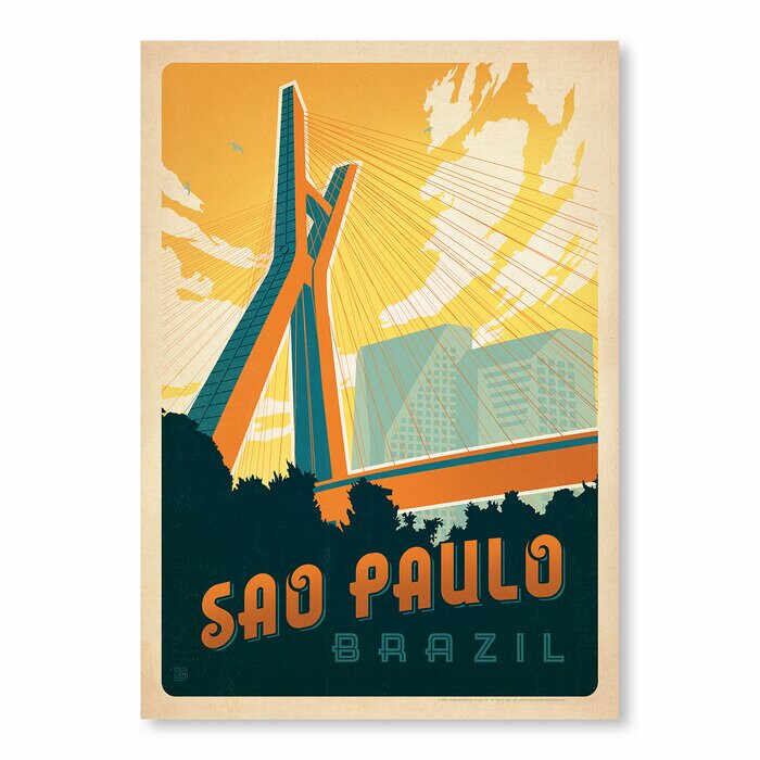 Tablou Sao Paolo de Joel Anderson, hartie, 61 x 46 cm