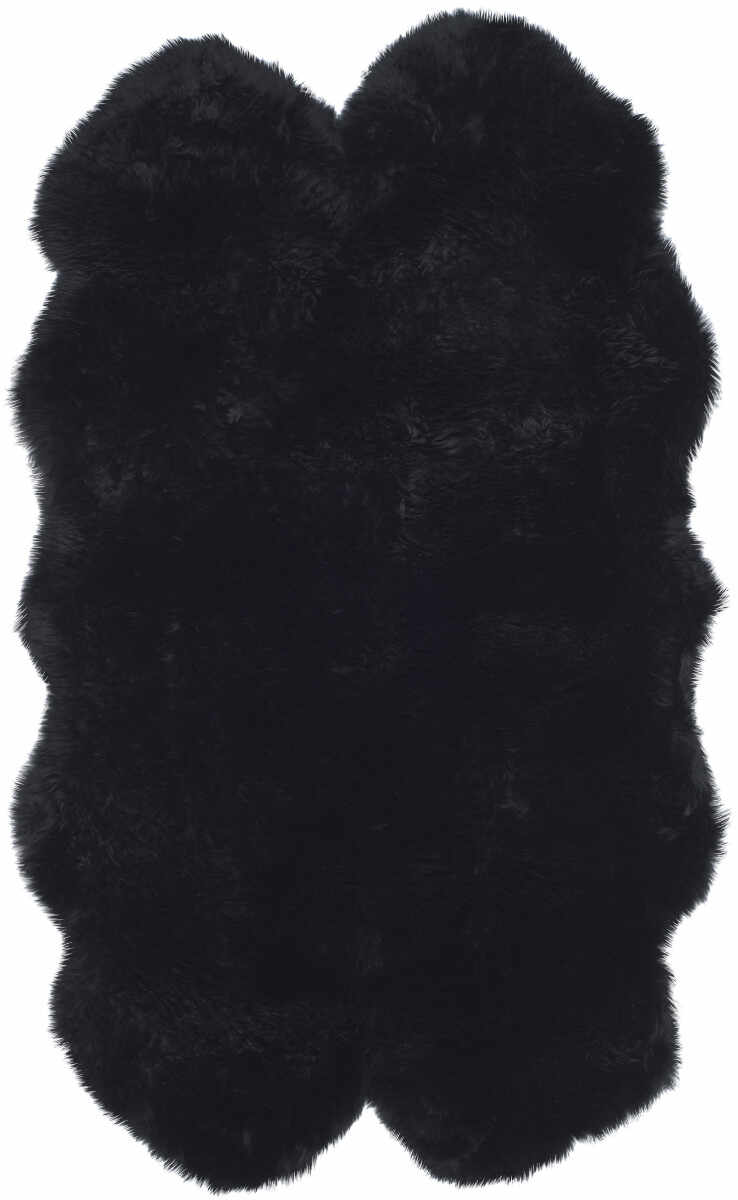 Covor Animal Print Reese, Piele, Negru, 91x152