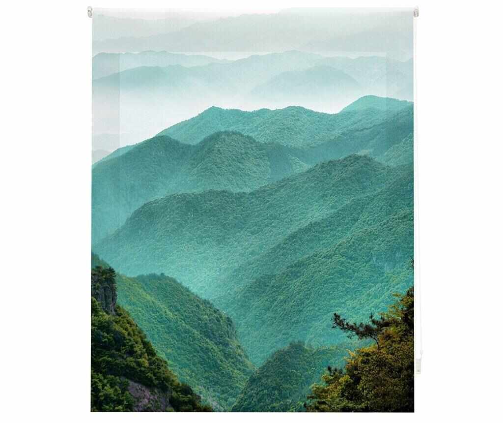 Jaluzea tip rulou Mountain Path 120x180 cm - Blindecor, Verde