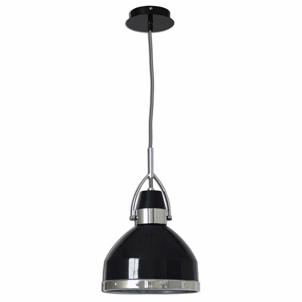 Lustra tip pendul, metal, negru, 23 x 135 cm, 40w
