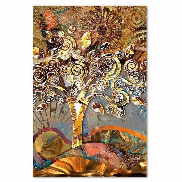 Tablou „Tree of the Love Klimt”, panza, 90 x 60 x 3 cm