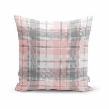 Față de pernă decorativă Minimalist Cushion Covers Flannel, 35 x 55 cm, gri - roz