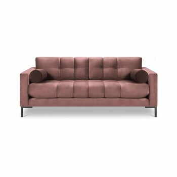 Canapea cu țesătură de catifea Cosmopolitan Design Bali, roz