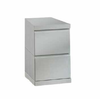 Dulap de birou, cu 2 sertare, alb, 65 x 40 x 60 cm