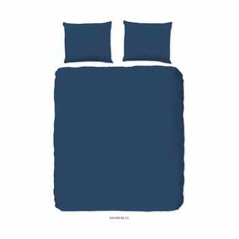 Lenjerie din bumbac pentru pat dublu Good Morning Universal, 220 x 240 cm, albastru