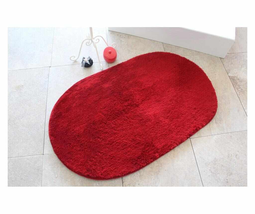 Covoras de baie Colors of Oval Red 60x100 cm - Chilai Home by Alessia, Rosu