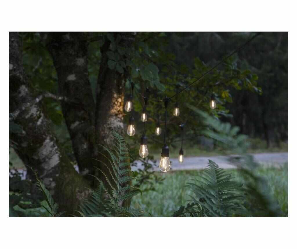 Ghirlanda luminoasa pentru exterior 10 lights LED - Best Season, Negru