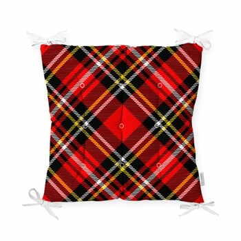 Pernă pentru scaun Minimalist Cushion Covers Flannel Red Black, 40 x 40 cm