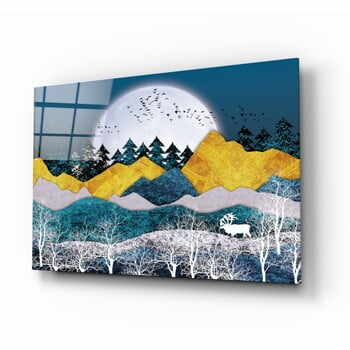 Tablou din sticlă Insigne Illustration Landscape, 72 x 46 cm