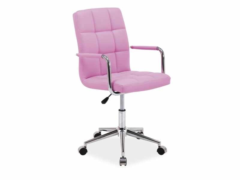 Scaun de birou pentru copii, tapitat cu piele ecologica Q-022 Pink, l45xA40xH87-97 cm la pret 738 lei 