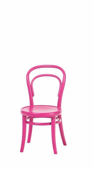Scaun pentru copii, din lemn de fag Petit Pink, l32xA40,5xH63 cm