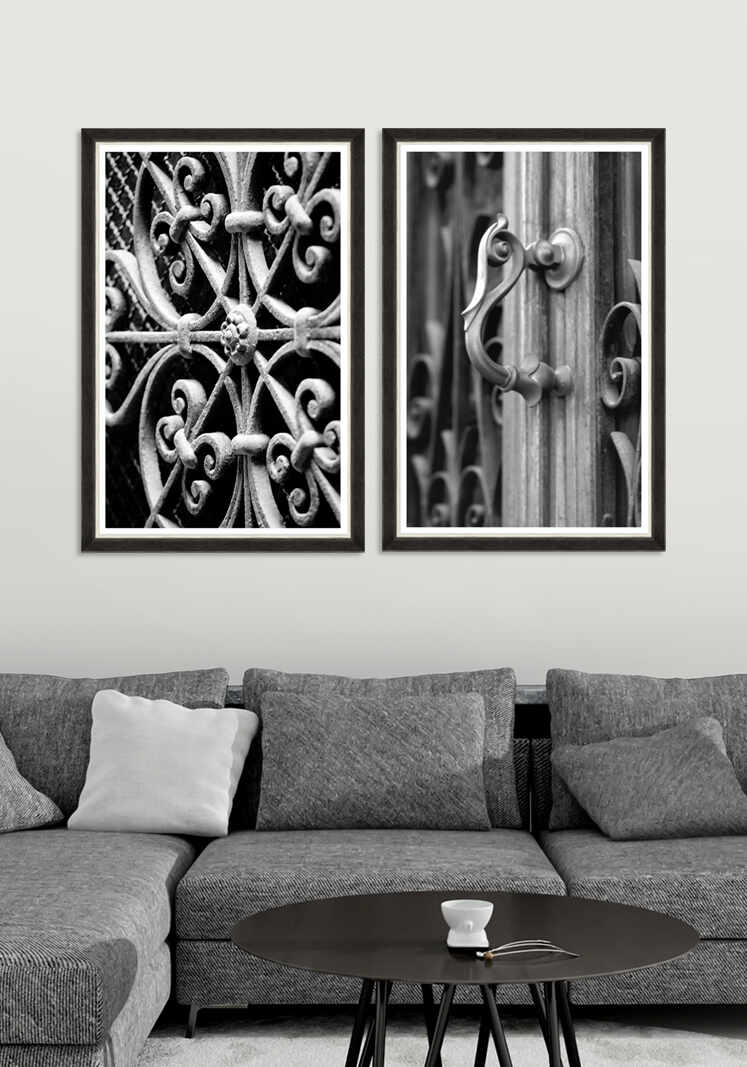 Tablou 2 piese Framed Art Iron Ornaments