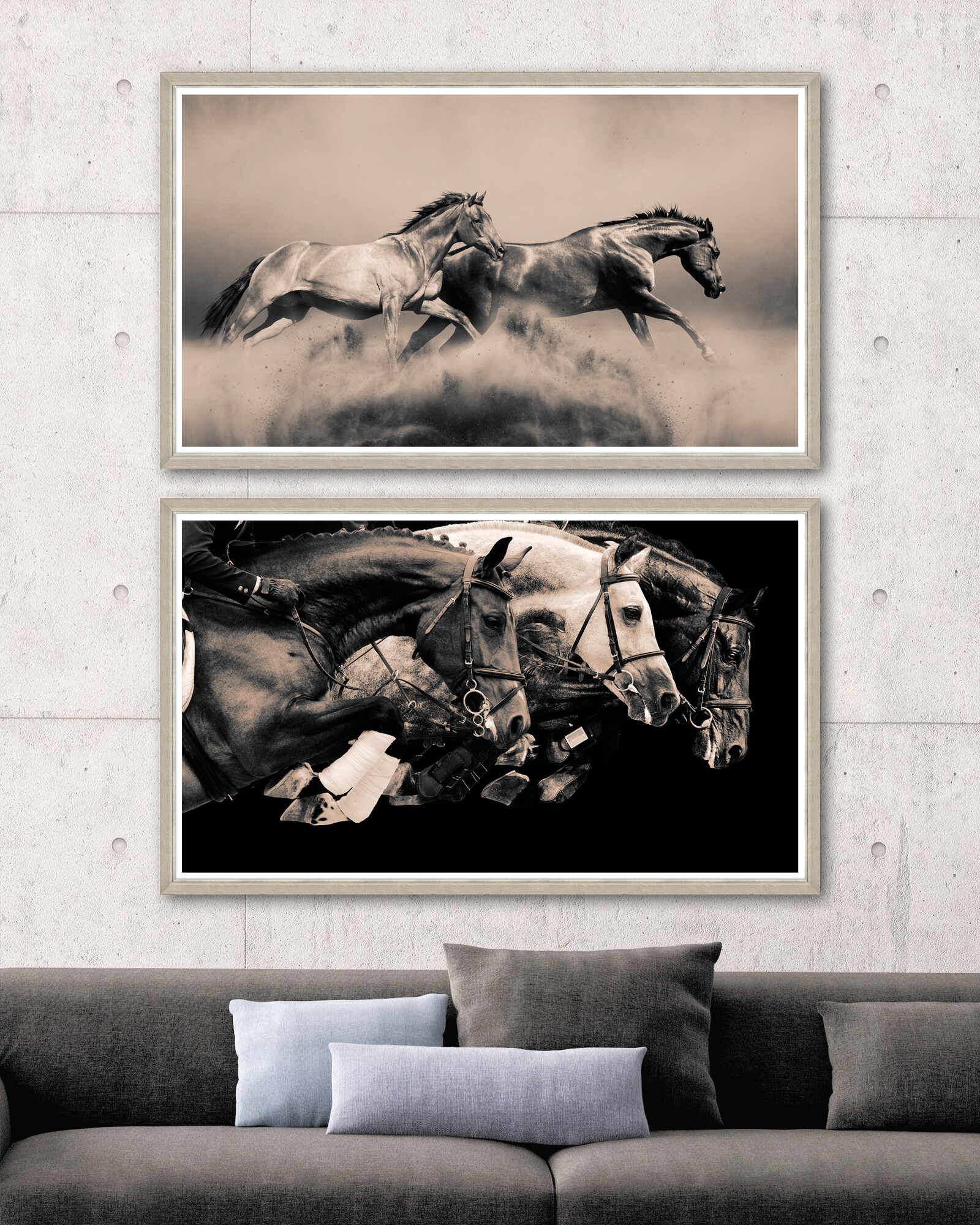 Tablou 2 piese Framed Art Running Horses