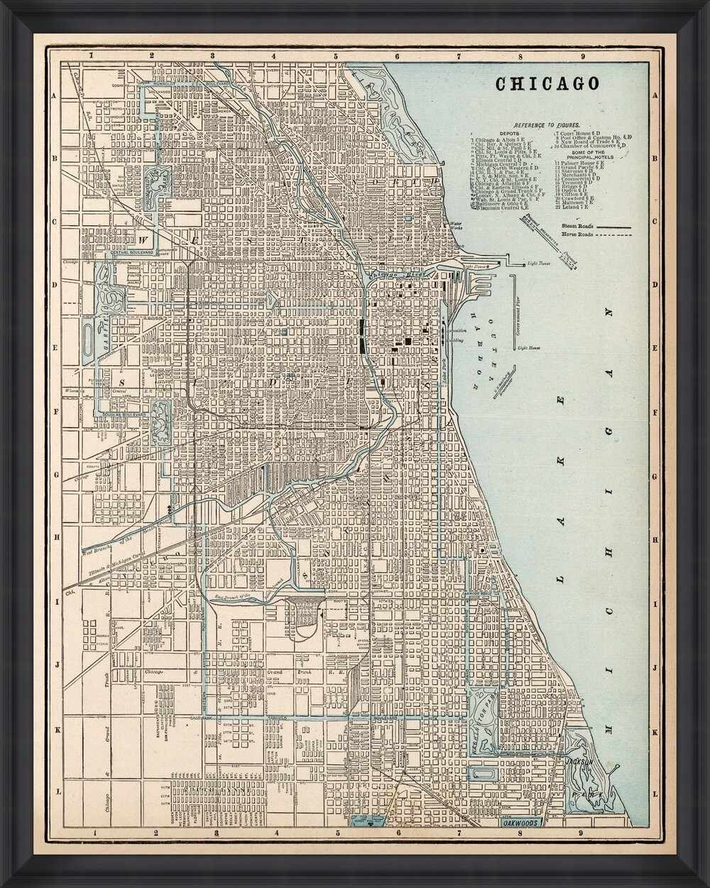 Tablou Framed Art Chicago Map