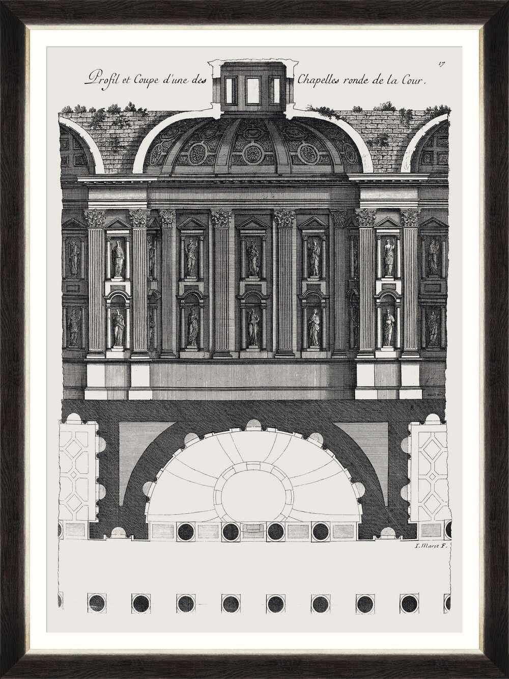Tablou Framed Art L`architecture Francais By Marot I 